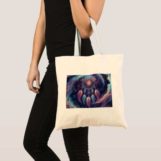 psychedelic dreamcatcher tote bag (Front (Product))