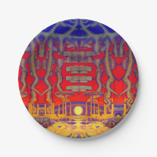 Psychedelic Dreamland Paper Plate