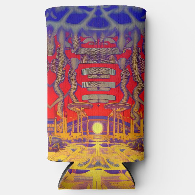 Psychedelic Dreamland Seltzer Can Cooler (Front)