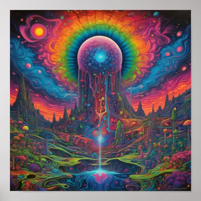 Psychedelic Dreamscape Poster (Front)