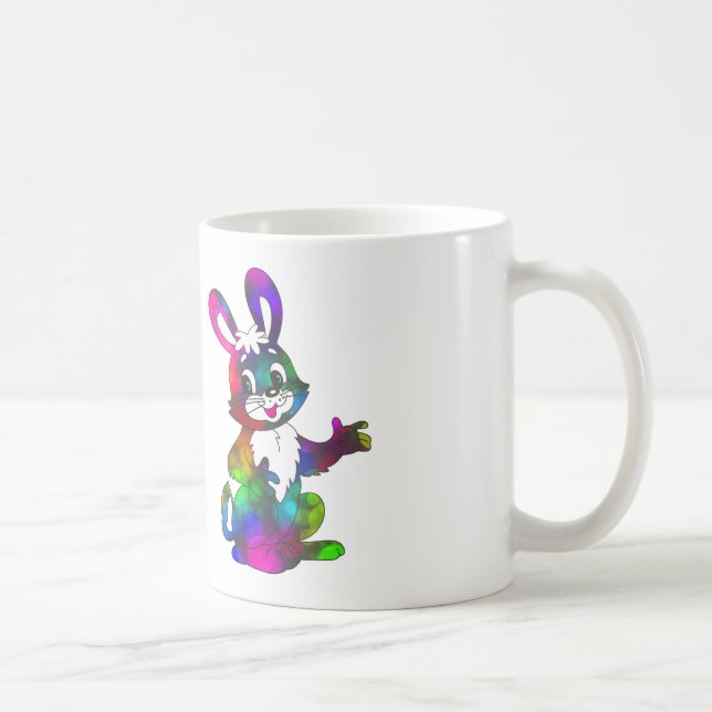 psychedelic easter bunny coffee mug (Right)