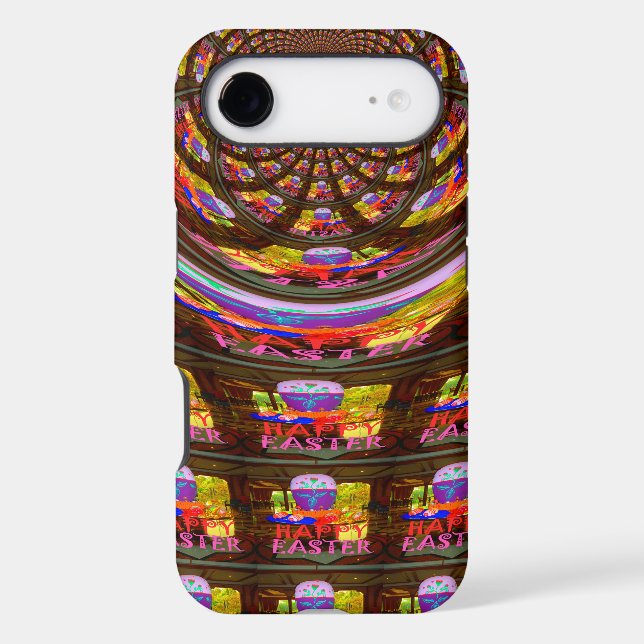 Psychedelic Easter Kaleidoscope Art Print (Back)