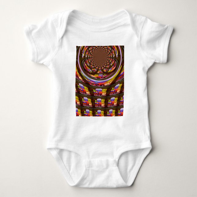 Psychedelic Easter Kaleidoscope Art Print Baby Bodysuit (Front)