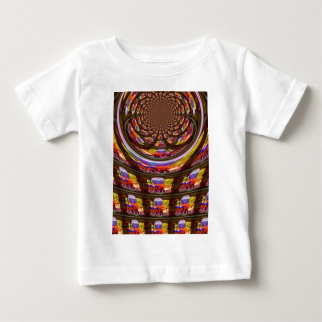 Psychedelic Easter Kaleidoscope Art Print Baby T-Shirt (Front)