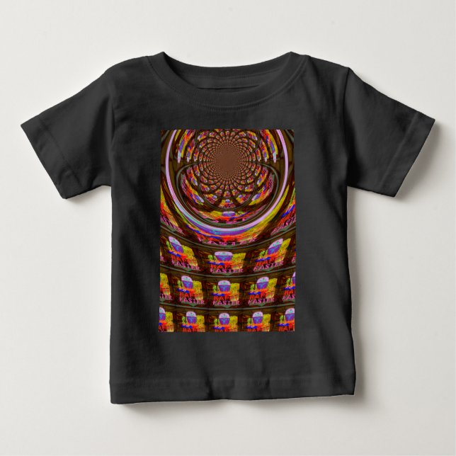 Psychedelic Easter Kaleidoscope Art Print Baby T-Shirt (Front)