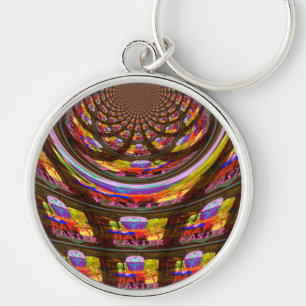 Psychedelic Easter Kaleidoscope Art Print Key Ring