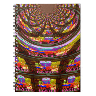 Psychedelic Easter Kaleidoscope Art Print Notebook