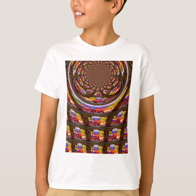 Psychedelic Easter Kaleidoscope Art Print T-Shirt (Front)