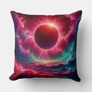 Psychedelic eclipse cushion