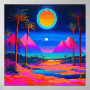 Psychedelic Egypt Poster