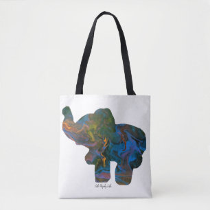 Psychedelic Elephant Tote Bag