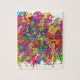 Psychedelic Explosion Jigsaw Puzzle