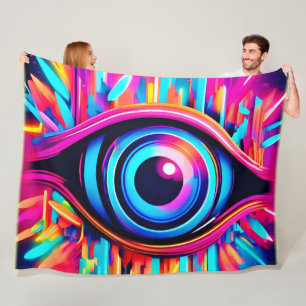 Psychedelic Eye Art Fleece Blanket
