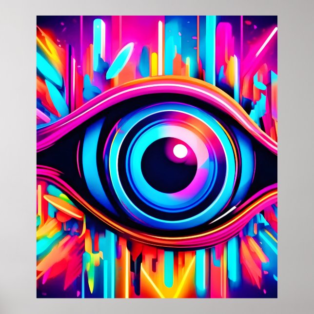 Psychedelic Eye Art Poster (Front)