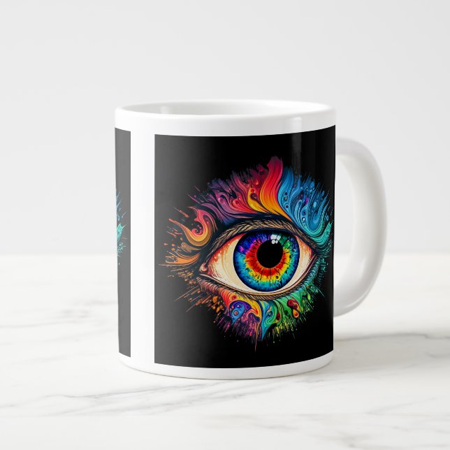 Psychedelic Eye Jumbo Mug  (Front Right)