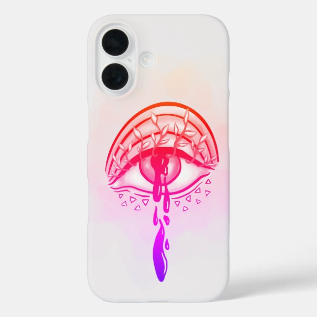 Psychedelic Eye Pastel Goth Aesthetic Case-Mate iPhone Case (Back)
