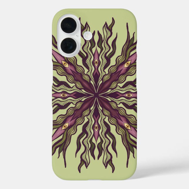 Psychedelic Eye Plant - Surreal Botanical Mandala Case-Mate iPhone Case (Back)