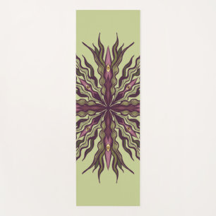 Psychedelic Eye Plant - Surreal Botanical Mandala Yoga Mat
