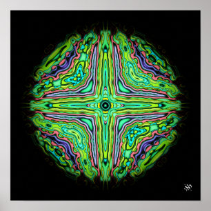 Psychedelic eyelid from a colourful hell v2 poster