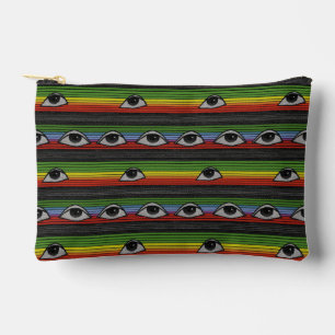 Psychedelic Eyes Pattern Accessory Pouch