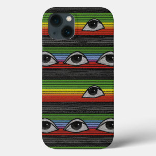 Psychedelic Eyes Pattern iPhone 13 Case