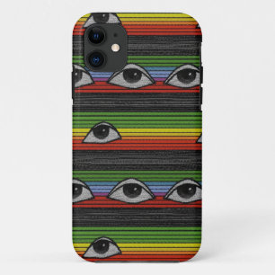 Psychedelic Eyes Pattern iPhone 11 Case