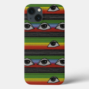 Psychedelic Eyes Pattern iPhone 13 Case