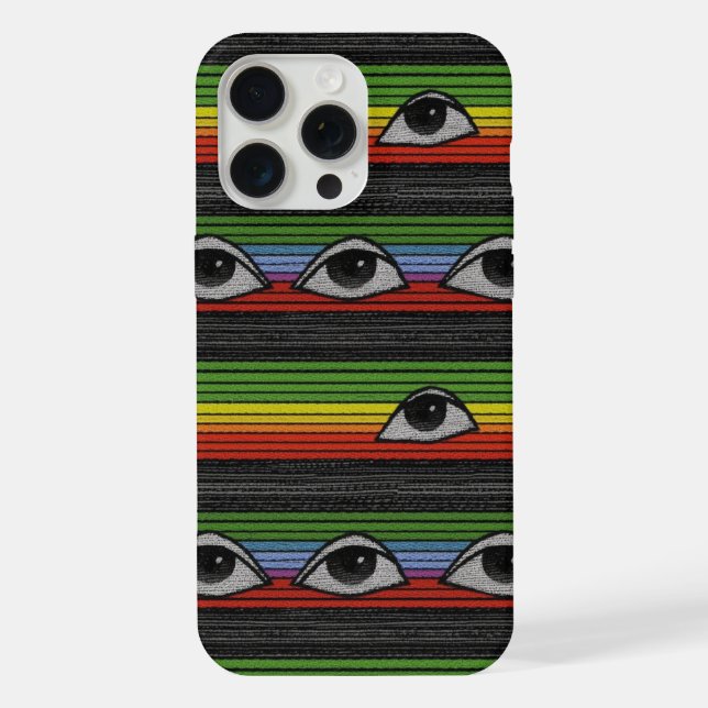 Psychedelic Eyes Pattern iPhone Case (Back)