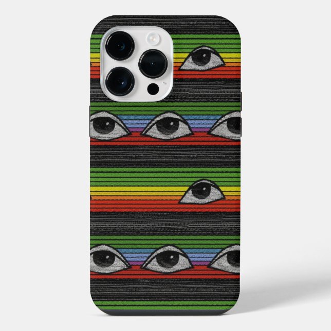 Psychedelic Eyes Pattern iPhone Case (Back)