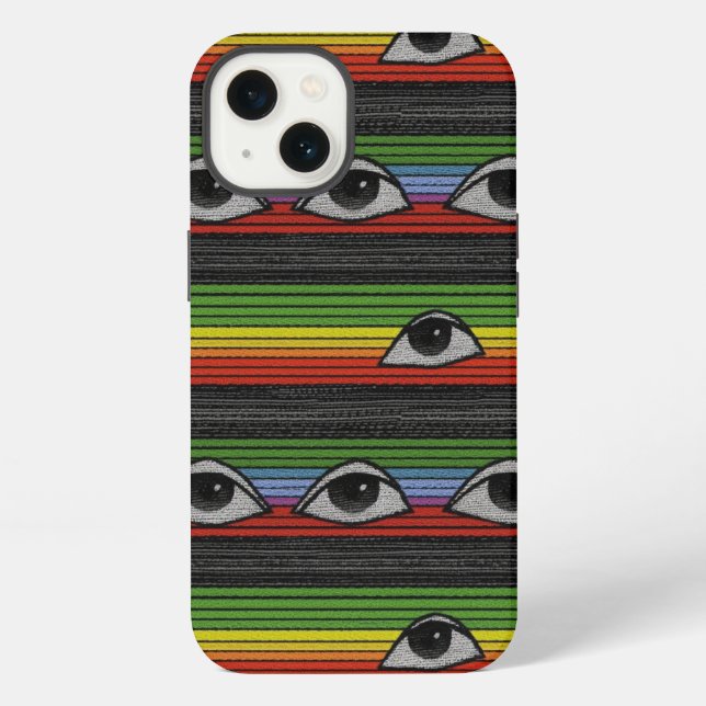 Psychedelic Eyes Pattern iPhone Case (Back)