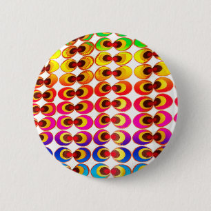 Psychedelic fabric 6 cm round badge
