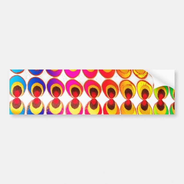 Psychedelic fabric bumper sticker (Front)