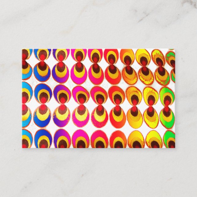 Psychedelic fabric business card (Front)