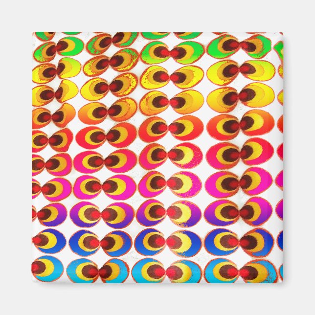 Psychedelic fabric magnet (Front)