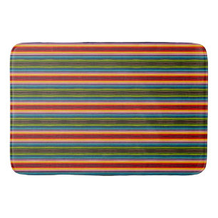Psychedelic fabric Mexican pattern Bath Mat