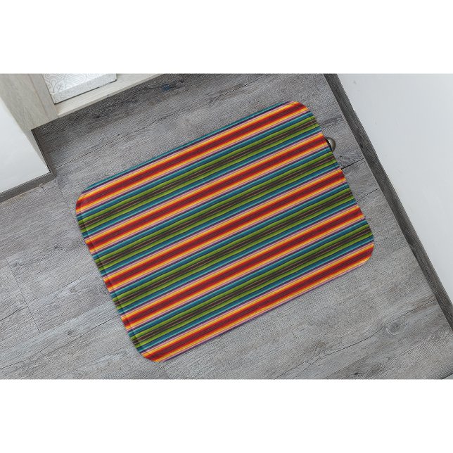 Psychedelic fabric Mexican pattern Bath Mat (Creator Uploaded)