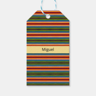 Psychedelic fabric Mexican pattern Gift Tags