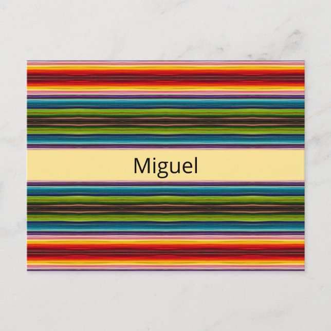 Psychedelic fabric Mexican pattern Postcard (Front)