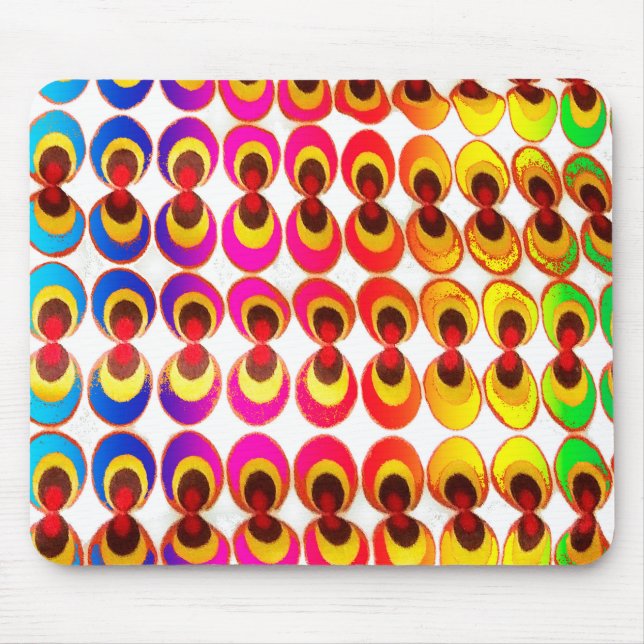 Psychedelic fabric mouse pad (Front)