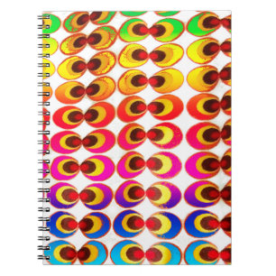 Psychedelic fabric notebook