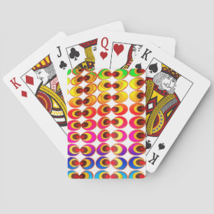 Psychedelic fabric playing cards