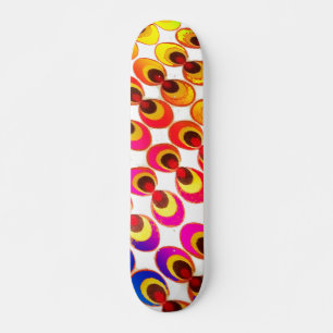 Psychedelic fabric skateboard