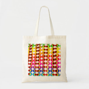 Psychedelic fabric tote bag