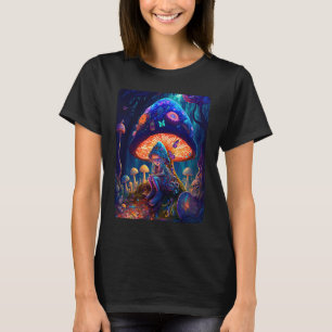 Psychedelic Fairy In The Mushroom Forest T-Shirt