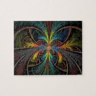 Psychedelic Feathers Jigsaw Puzzle