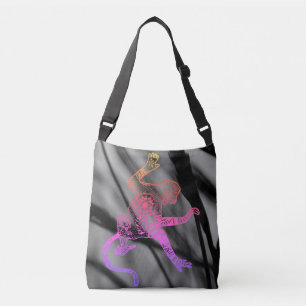 Psychedelic Fire Mandala Monkey Bag