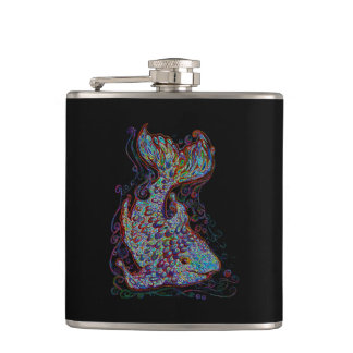 Psychedelic Fish Hip Flask