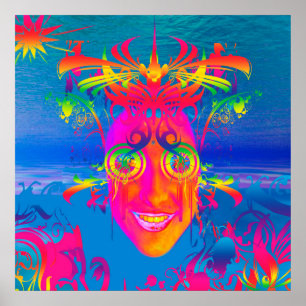 Psychedelic Fish Poster