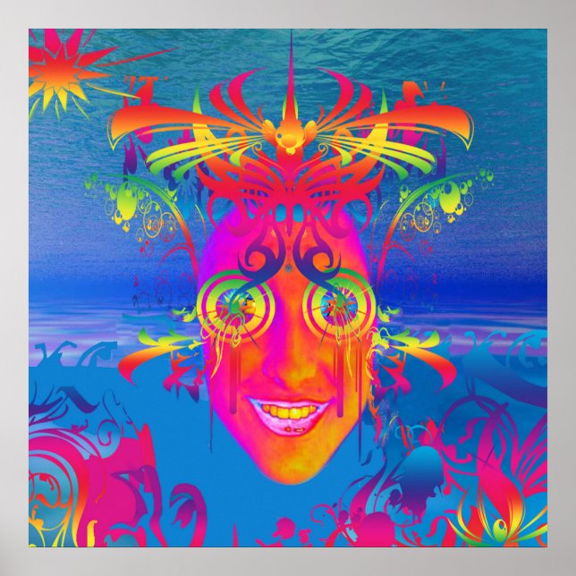 Psychedelic Fish Poster (Front)