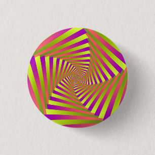Psychedelic Five Arm Spiral Button